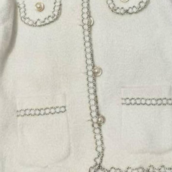 White Button Front Cardigan - Picture 4 of 4